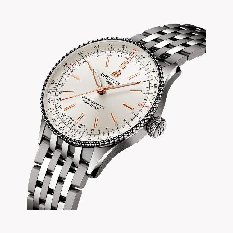 Breitling Navitimer 36mm, Silver Dial, Baton Numerals_3