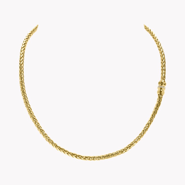 Handmade English Chain 42cm Light Chain Necklace   in 18ct Yellow Gold