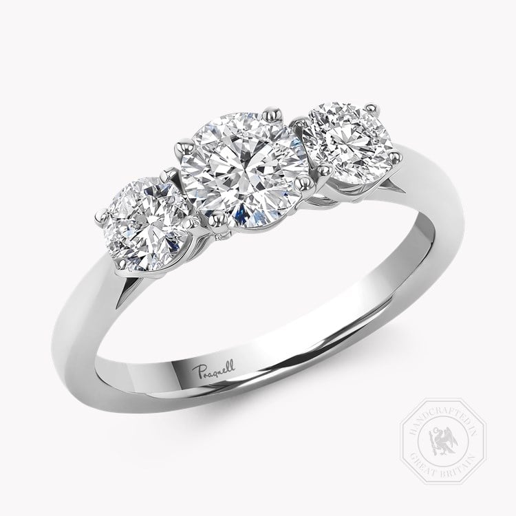Trilogy 1.50ct Diamond Three Stone Ring   in Platinum