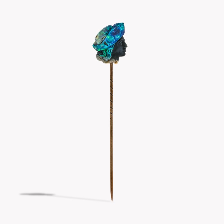 Victorian Opal Renaissance Cameo Stick Pin - None Setting   in 18ct Rose Gold