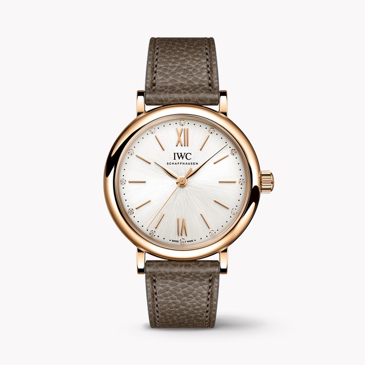 IWC Portofino 34mm, Silver Dial, Baton/Roman Numerals_1