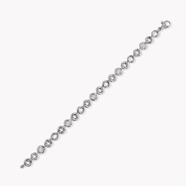 RockChain Five Stone Diamond Bracelet Brilliant Cut, Rubover Set_2