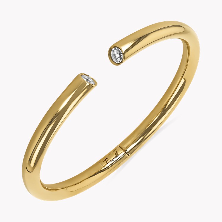 Eclipse 0.80ct Diamond Spring Bangle Brilliant Cut, Rubover Set_2