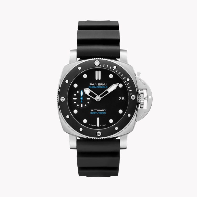 Panerai Submersible 42mm Black Dial, Baton Numerals_1