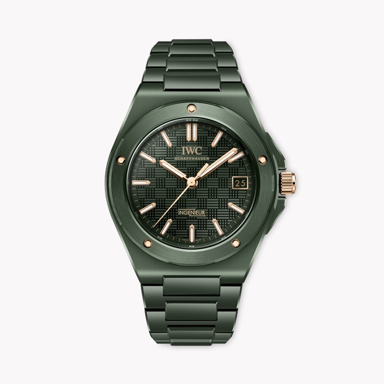 IWC Ingenieur 42mm, Green Dial, Arabic/Baton Numerals_1