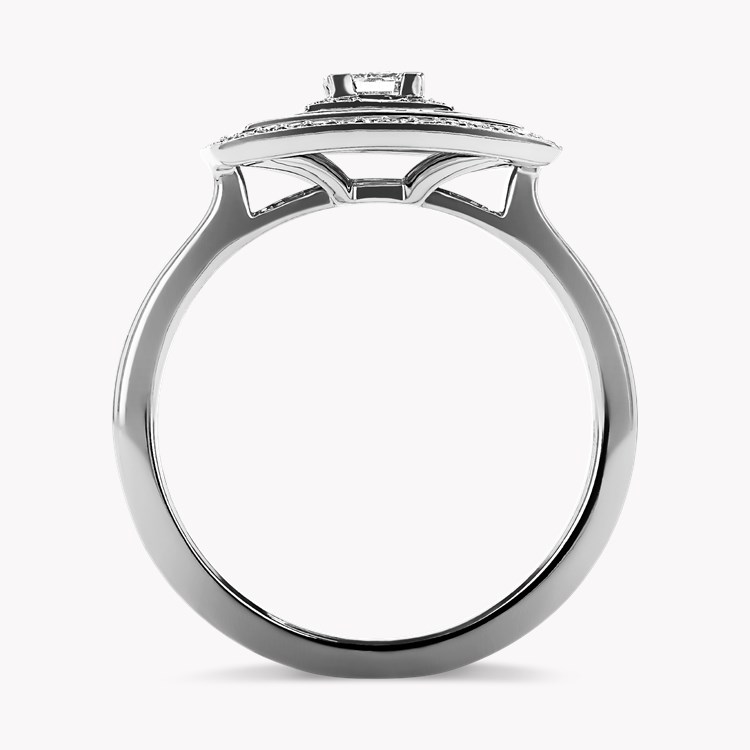 Princess cut Diamond Ripple Ring Princess Cut. Four Claw Set_3