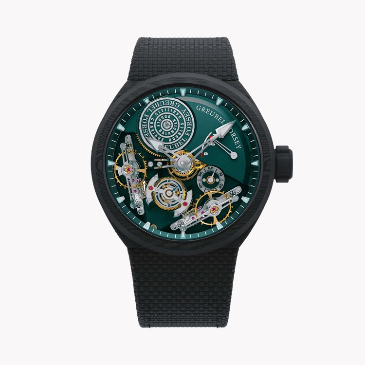 Gruebel Forsey Double Balancier Convexe 42mm, Black Dial, Baton Numerals_1