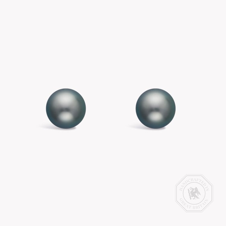 8 - 8.5mm Tahitian Pearl Stud Earrings _2
