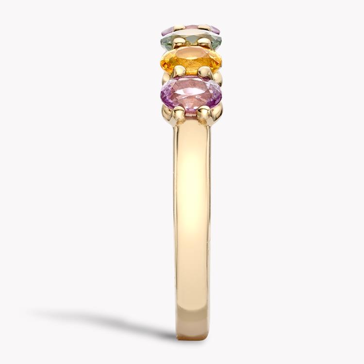 Rainbow Fancy Sapphire Cocktail Ring Oval Cut, Claw Set_4