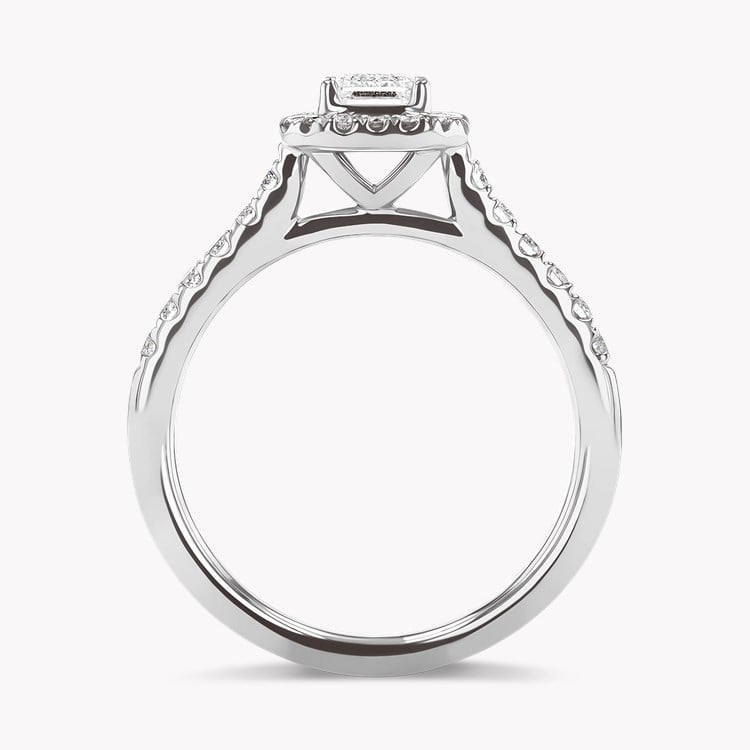 Celestial 0.30ct Emerald Cut Diamond Cluster Ring Emerald Cut, Claw Set_3