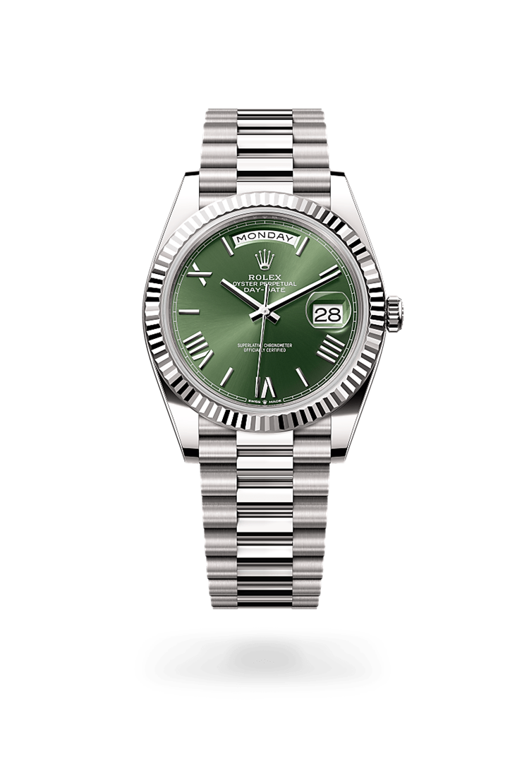 Day-Date 40, Oyster, 40 mm, white gold