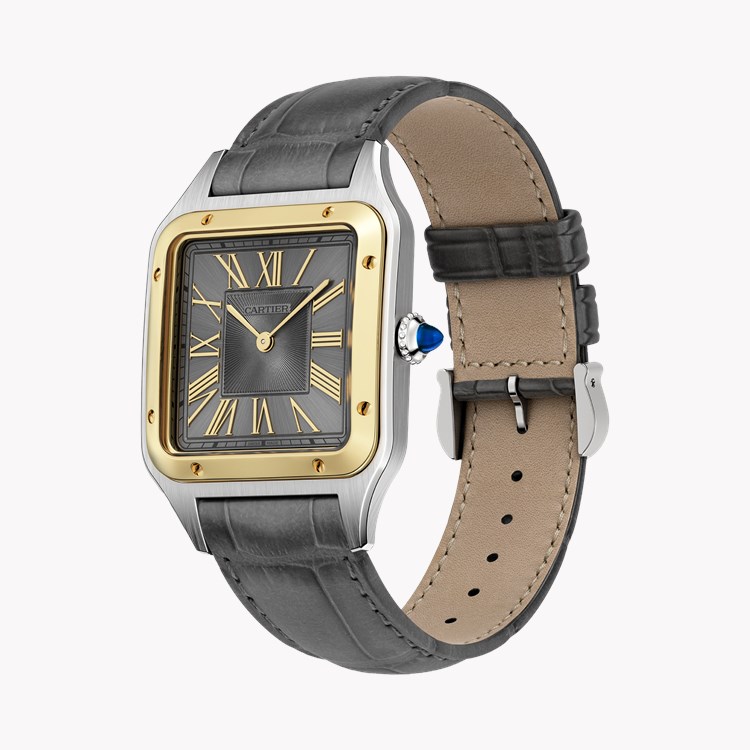 Cartier Santos-Dumont de Cartier Large, Grey Dial, Roman Numerals_2