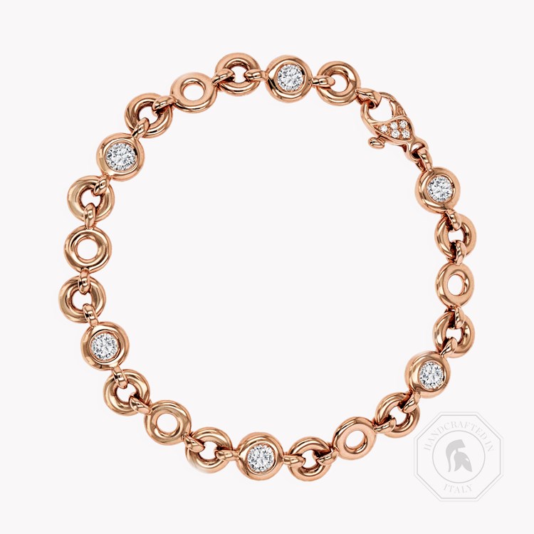 RockChain Six Stone Diamond Bracelet Brilliant Cut, Rubover Set_1