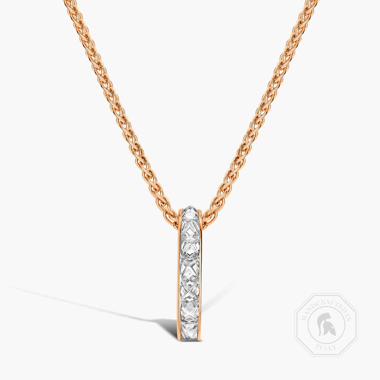 RockChic 1.12ct Diamond Classic Bar Pendant Princess Cut, Channel Set_1