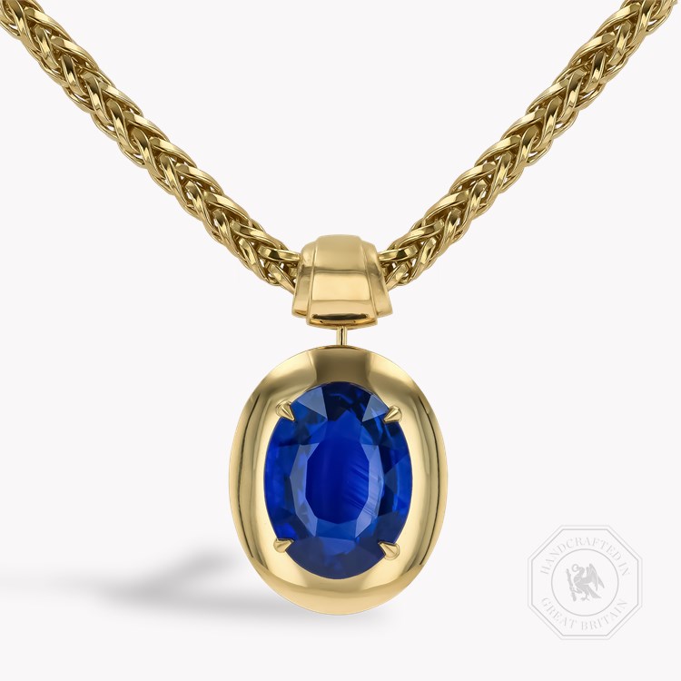 Masterpiece Portrait Setting 21.46ct Sri Lankan Sapphire Pendant Oval Cut, Claw Set_1