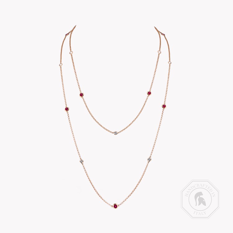 Sundance Ruby and Diamond Necklace Brilliant Cut, Spectacle Set_1