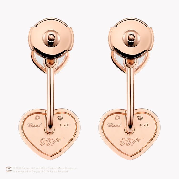 Chopard James Bond 007 Happy Hearts Earrings  0.08CT in Rose Gold Brilliant Cut, Rubover Set_3
