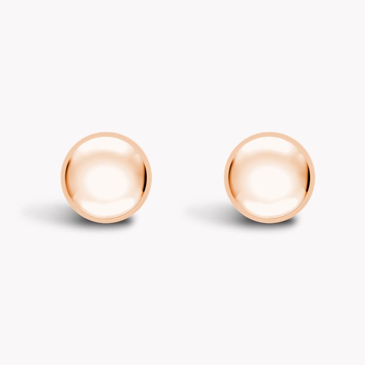 Button Stud Earrings in 18CT Rose Gold _1