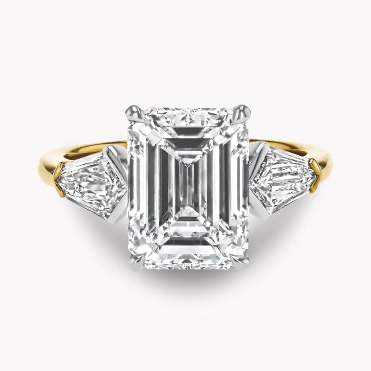 Kite Setting 4.04ct Emerald Cut Diamond Ring Emerald Cut, Claw Set_2