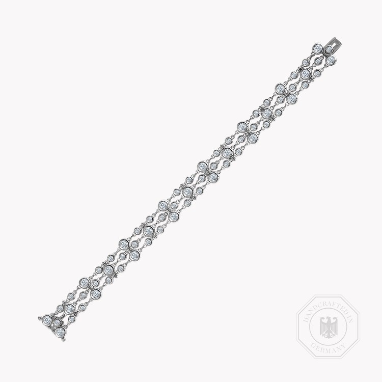 Bubbles Diamond Three-Row Bracelet Brilliant Cut, Rubover Set_1