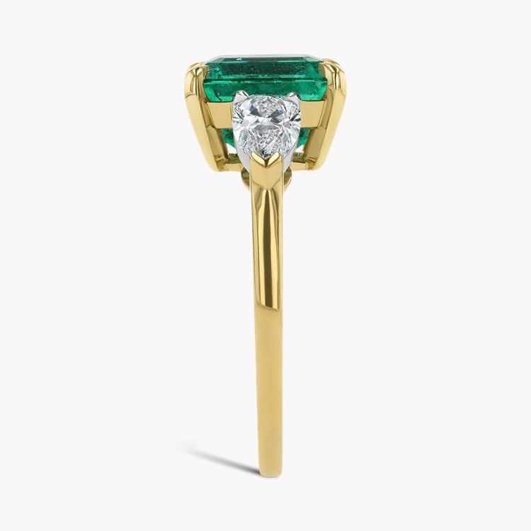 Masterpiece Octagonal Cut 3.718ct Colombian Emerald and Diamond Ring Octagonal & Pear Cut, Claw Set_4