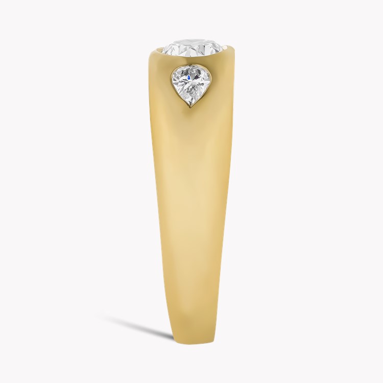 Stellar 0.70ct Oval Cut Diamond Bombé Ring Oval Cut, Rubover Set_4