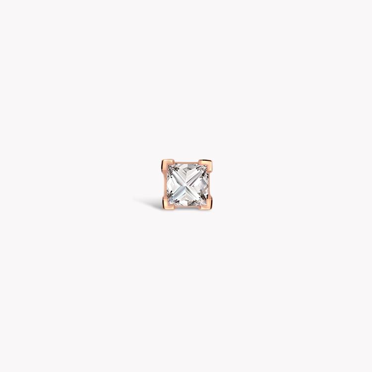 RockChic Diamond Solitaire Earring 0.40CT in Rose Gold Princess Cut, Claw Set_1