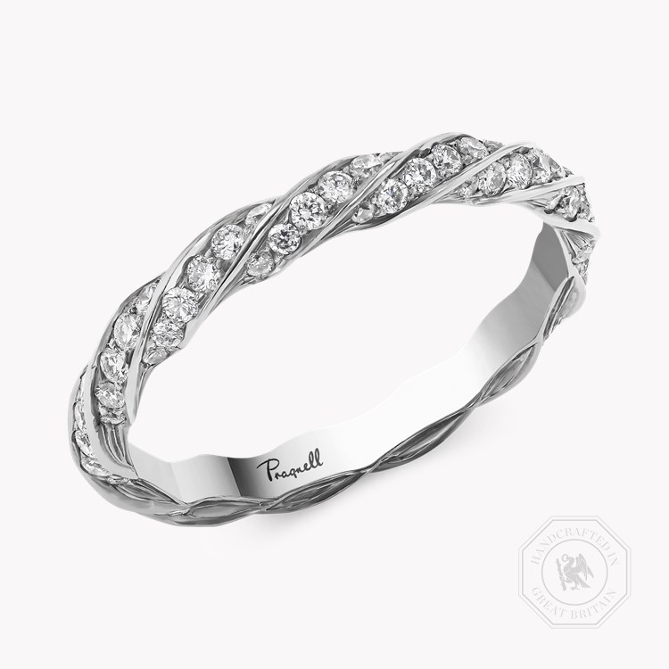 Contemporary Brilliant Cut 0.80ct Twist Eternity Ring Brilliant Cut, Grain Set_1
