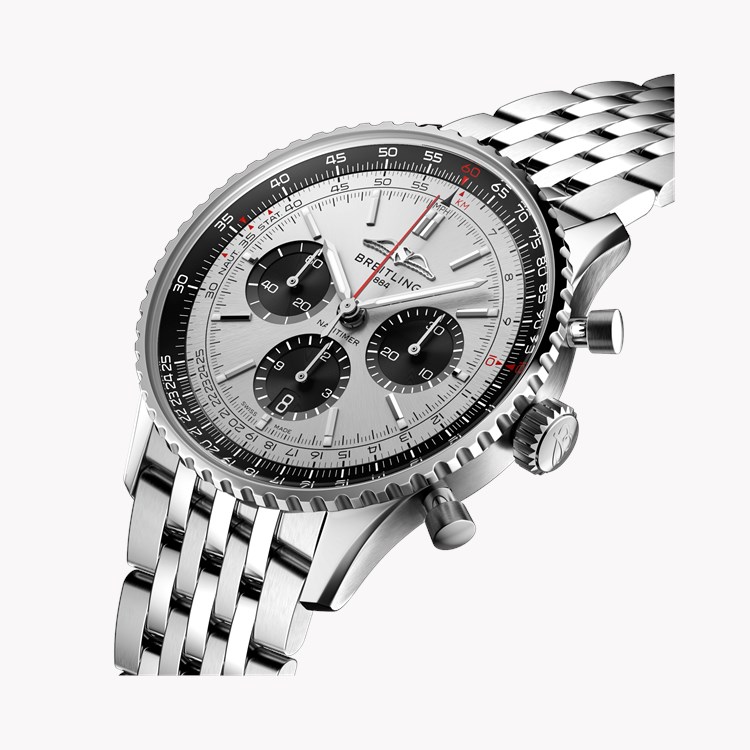 Breitling Navitimer B01 Chronograph 43 43mm, Silver Dial, Baton Numerals_3