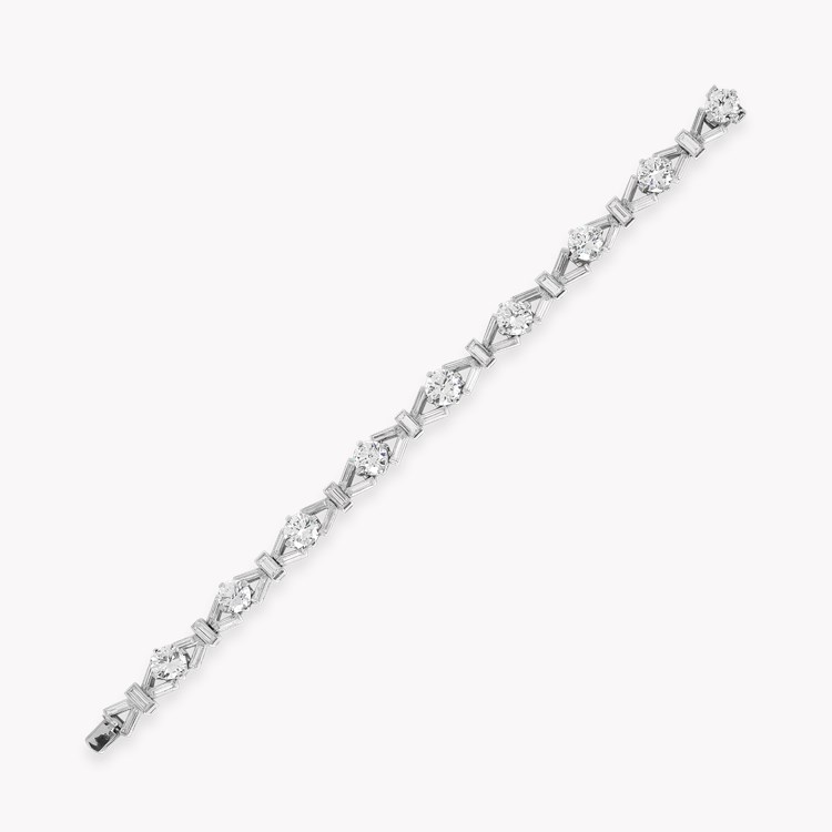 Van Cleef & Arpels Retro Diamond Bracelet Brilliant & Baguette Cut, Claw & Rubover Set_2