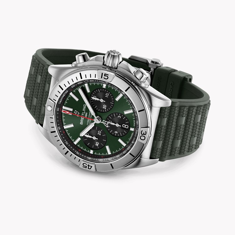 Breitling Chronomat B01 42mm, Green Dial, Baton Numerals_3