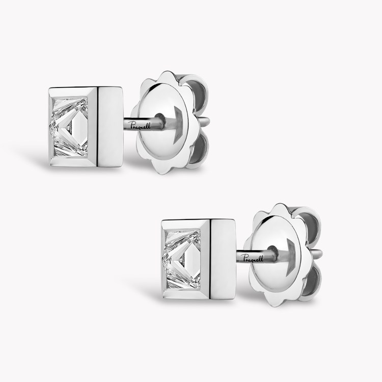 RockChic Diamond Studs Princess Cut, Rubover Set_2