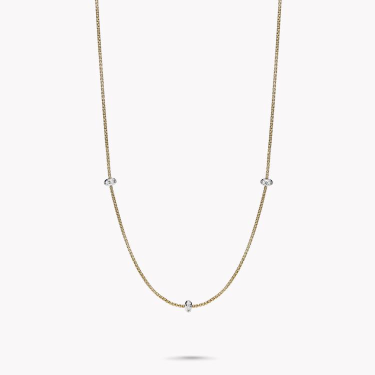 Fope Phylo Diamond Necklace 0.24CT in 18CT Yellow Gold Brilliant Cut, Grain Set_1
