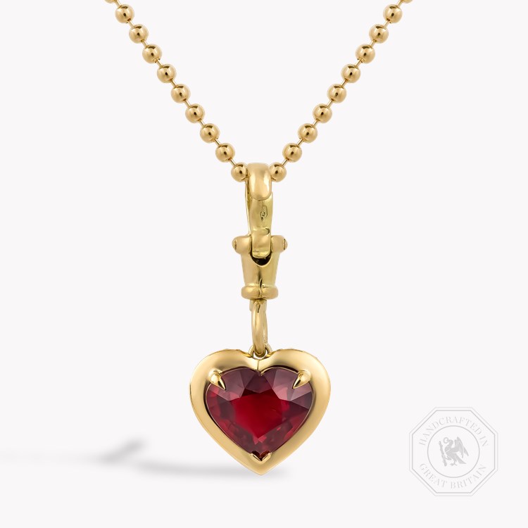 Skimming Stone 3.01ct Ruby Pendant Heart Shape, Claw Set_1