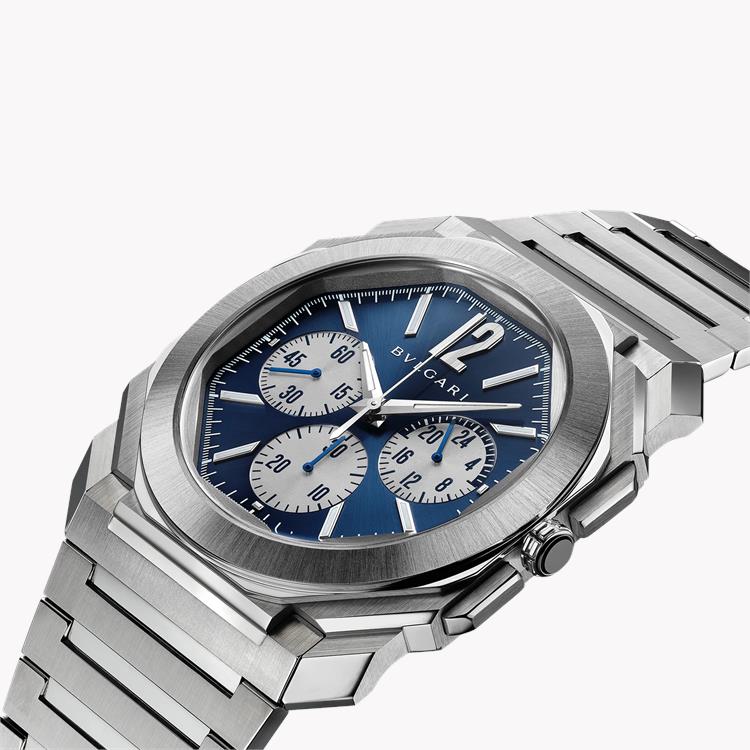 Bvlgari Octo Finissim 43mm, Blue Dial, Arabic & Baton Numerals_2