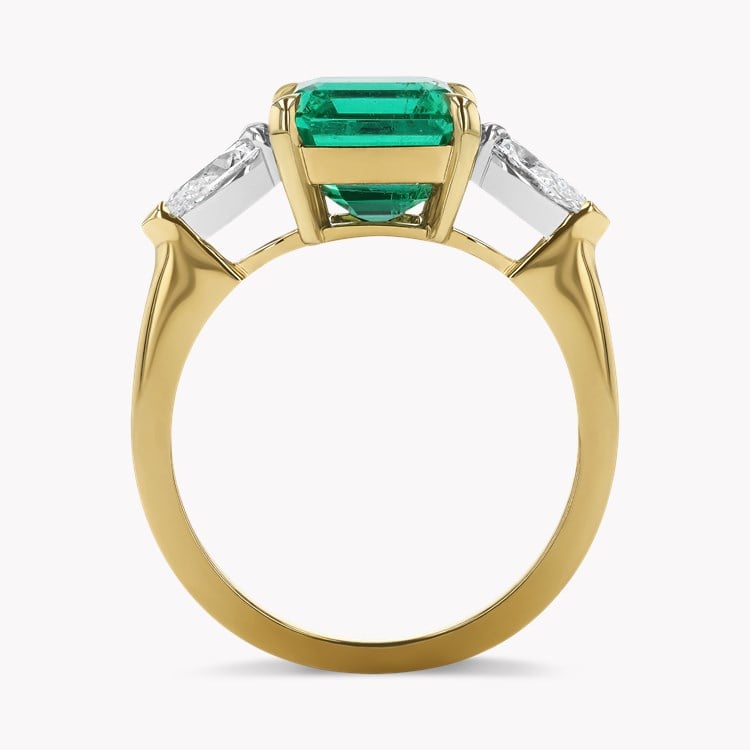Masterpiece Octagonal Cut 3.718ct Colombian Emerald and Diamond Ring Octagonal & Pear Cut, Claw Set_3