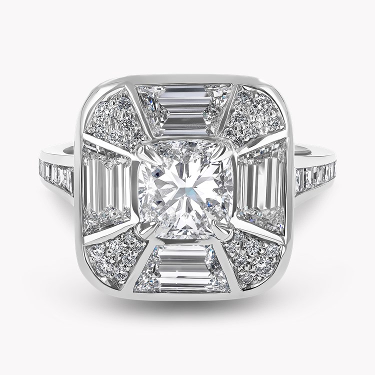 Coronation Setting 1.20ct Cushion Cut Diamond Ring Cushion Cut, Claw Set_2