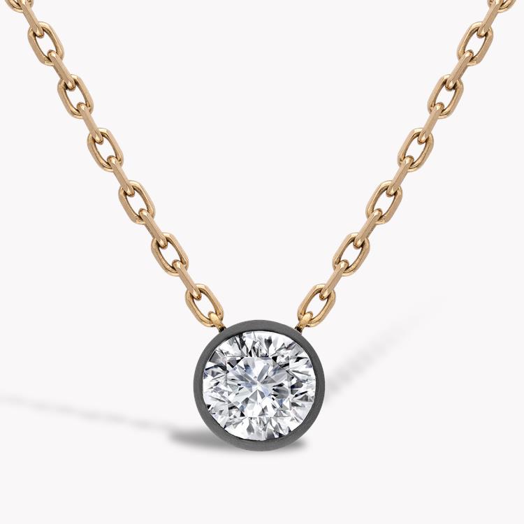 Legacy Old Cut Diamond Pendant  1.57ct in 18ct Rose & White Gold Old & Brilliant Cut, Rubover Set_1
