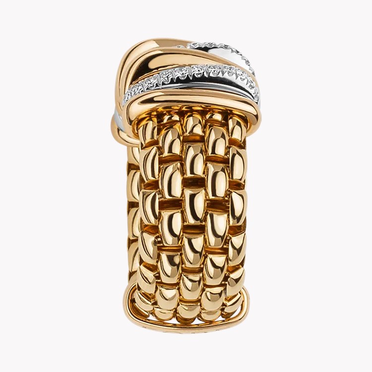 Fope Solo Panorama Flex-It Ring Round Brilliant Cut, Pave Set_4