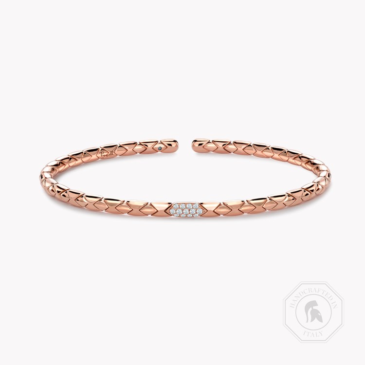 Groove Diamond Textured Bangle Brilliant Cut, Pavé Set_1