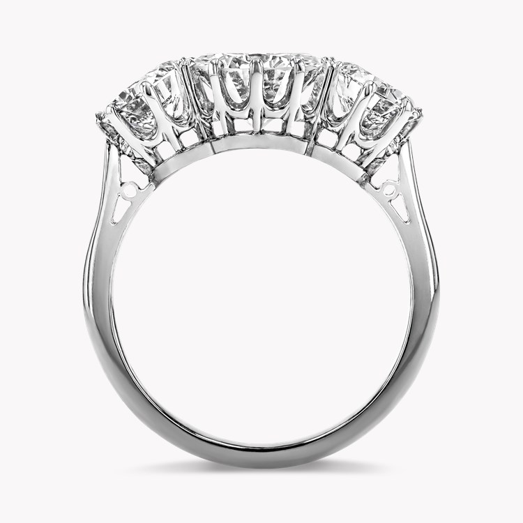 Brilliant Cut 3.73ct Diamond Three Stone Ring Brilliant cut, Claw set_3