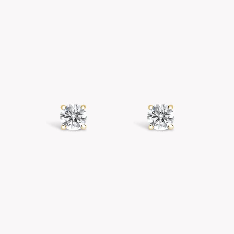 Diamond Stud Earrings 0.30CT in Yellow Gold Brilliant cut, Claw set_1