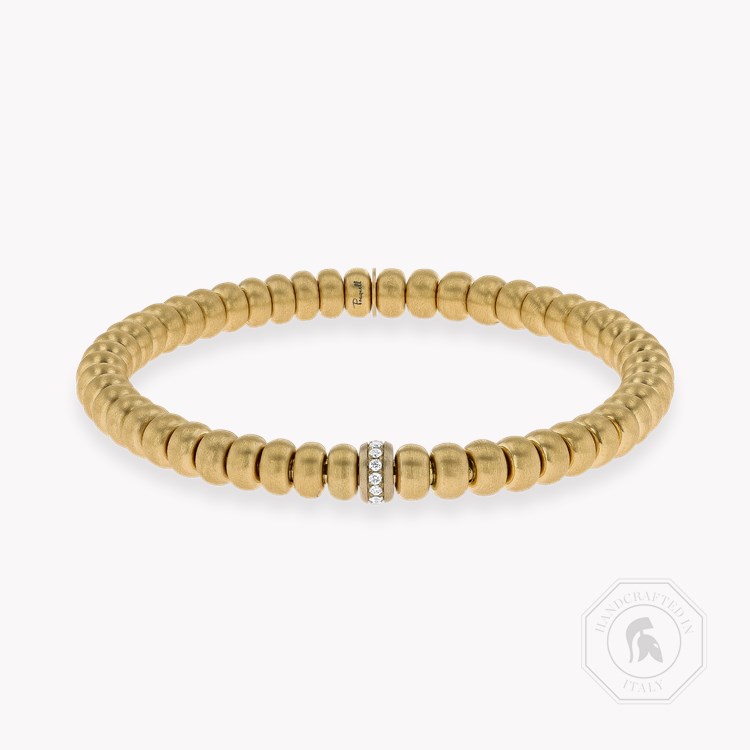 Bohemia Large Brushed Rondell Expandable Diamond Bangle