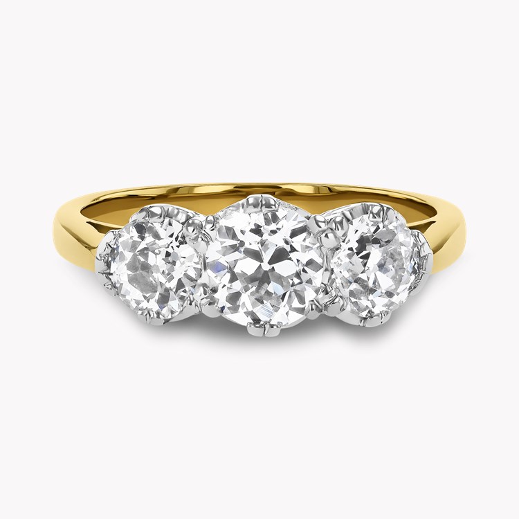 Old Cut Diamond Three Stone Ring Old Cut, Claw Set_2