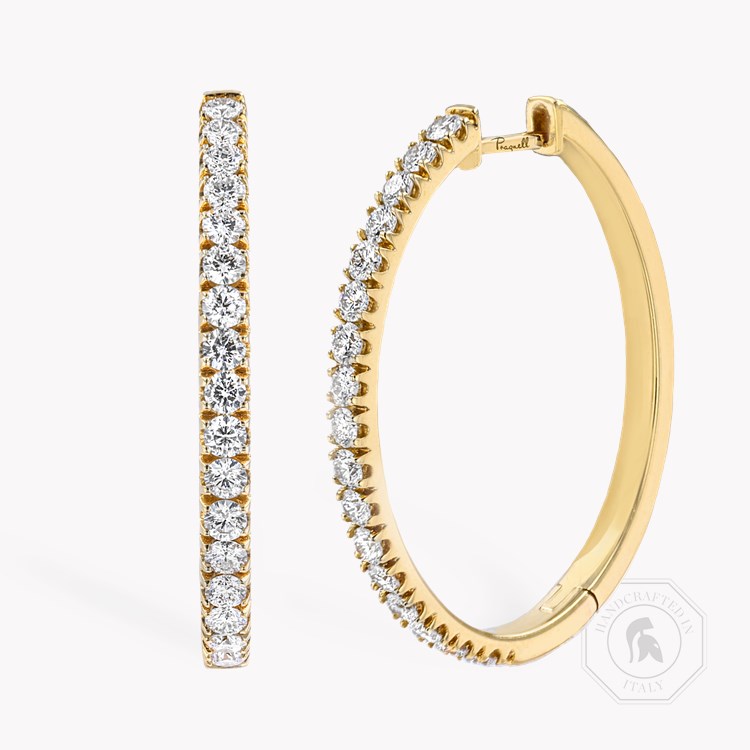 Diamond Half Hoop Earrings Brilliant cut, Claw set_1