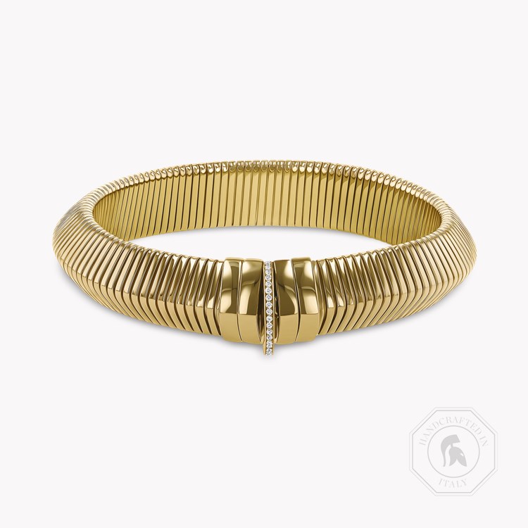 Fine Lines Triangular Shape Bracelet   0.08ct in 18ct Yellow Gold