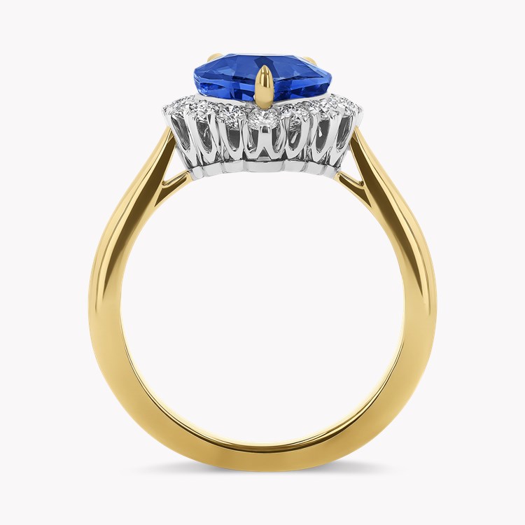 Heartshape 2.54ct Sapphire and Diamond Cluster Ring Heartshape, Claw set_3
