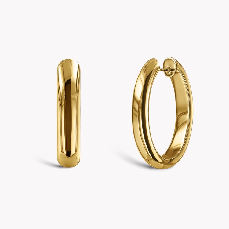 Yellow Gold Hoop Earrings _1