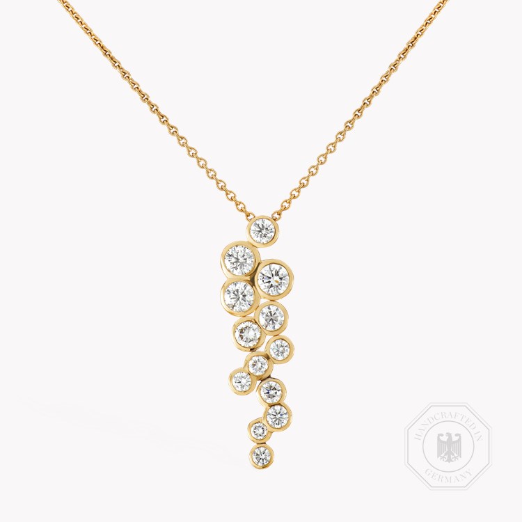Bubbles Diamond Drop Pendant Brilliant Cut, Rubover Set_1