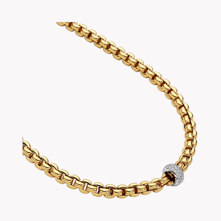 Fope Eka Diamond Necklace Round Brilliant Cut, Pave Set_2
